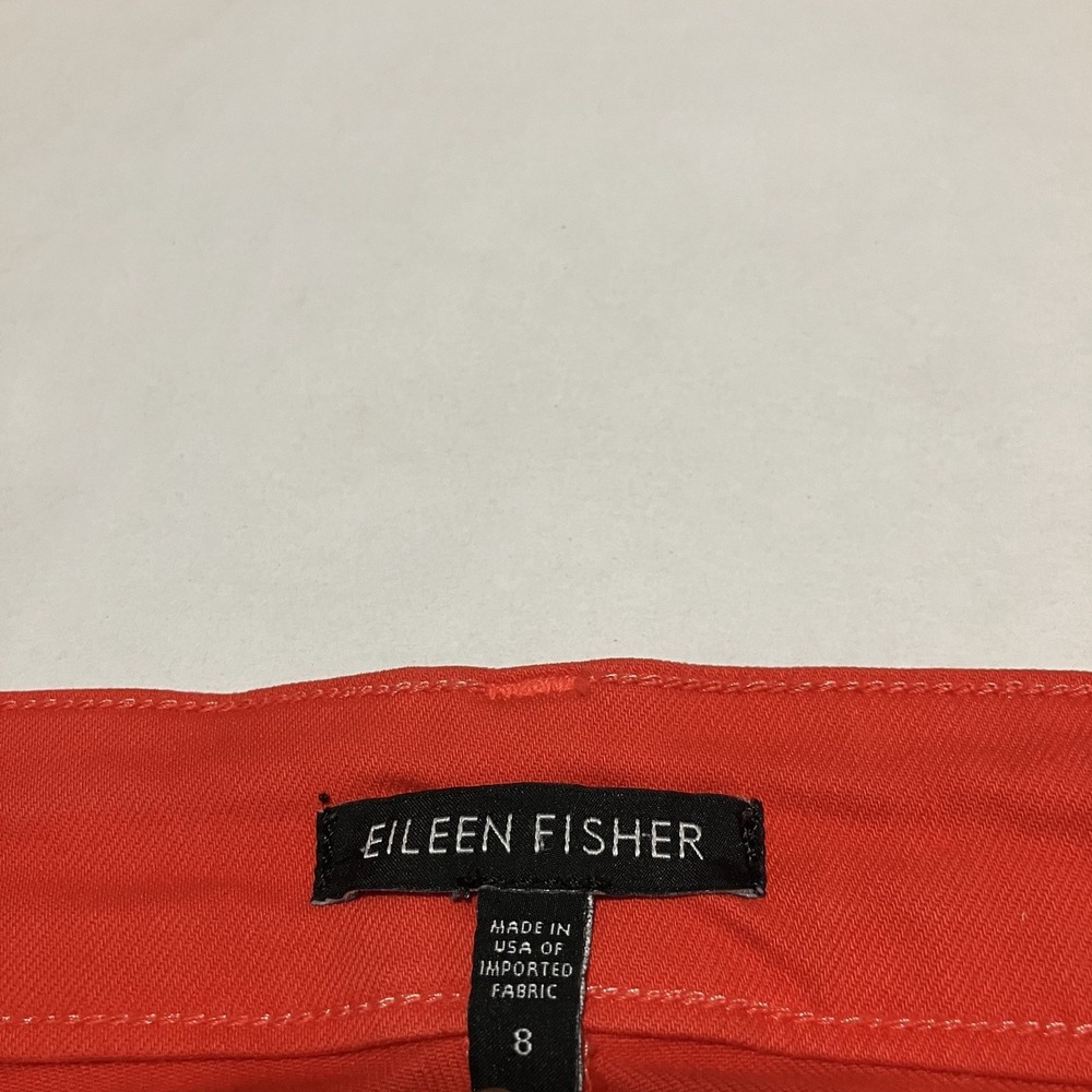 Eileen Fisher Jeans Womens‎ Size 8 X 28 Bright Red Stretch Slim Skinny - Picture 2 of 6